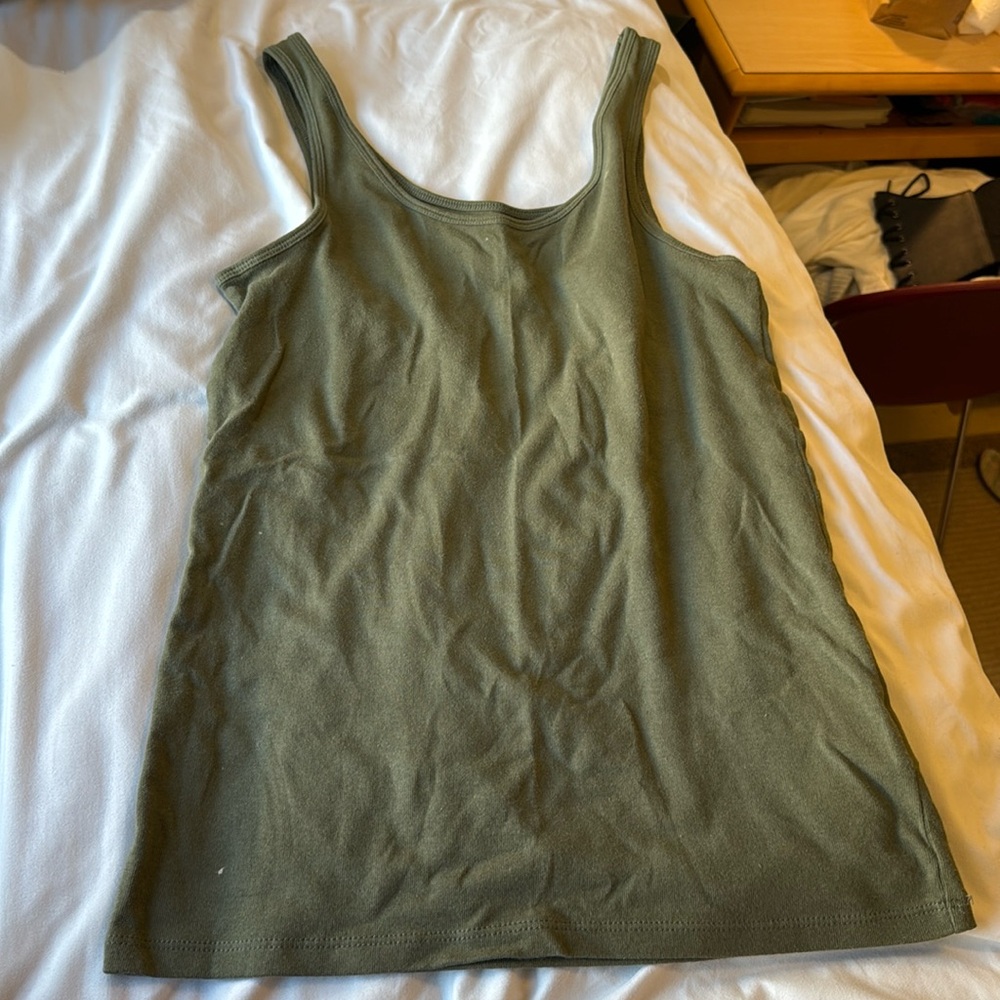 Green tank top. Size small